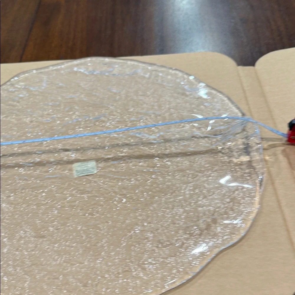 Crate&Barrel Textured Glass Platter